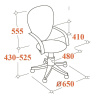 Кресло VB_EChair-225 DSL PTW к/з бежевый OR-10/сетка черная TW, хром