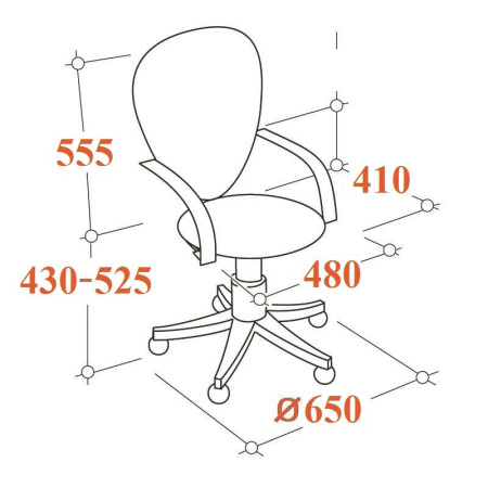 Кресло VB_EChair-225 DSL PTW к/з бежевый OR-10/сетка черная TW, хром