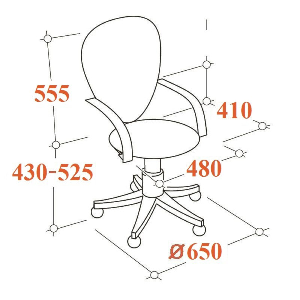 Кресло VB_EChair-225 DSL PTW к/з бежевый OR-10/сетка черная TW, хром