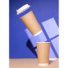 Стакан одноразовый бум двухслойный d-90мм 400мл коричневый (25шт/уп)